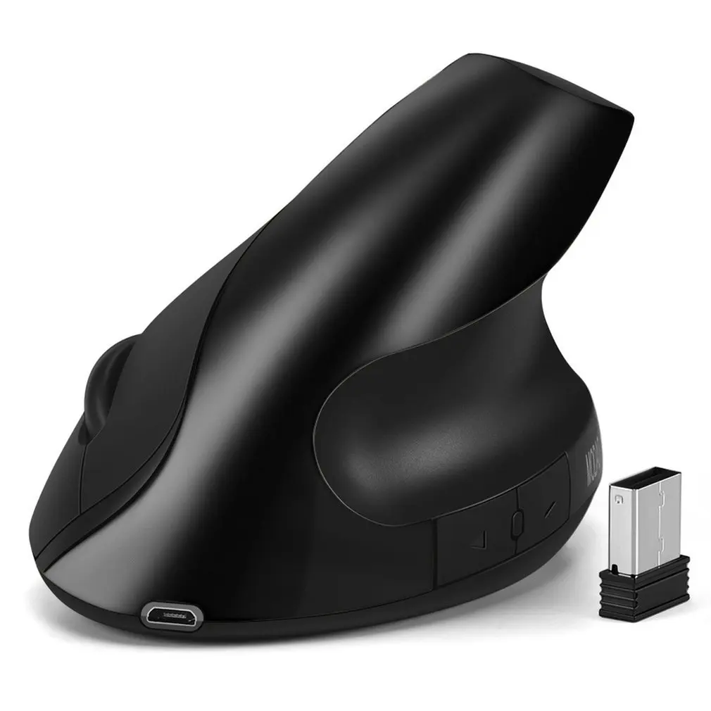 

2.4G Wireless Vertical Ergonomic Optical Mouse Rechargeable Right Hand Silent Mouse for PC Laptop Computer 6 Buttons Mice