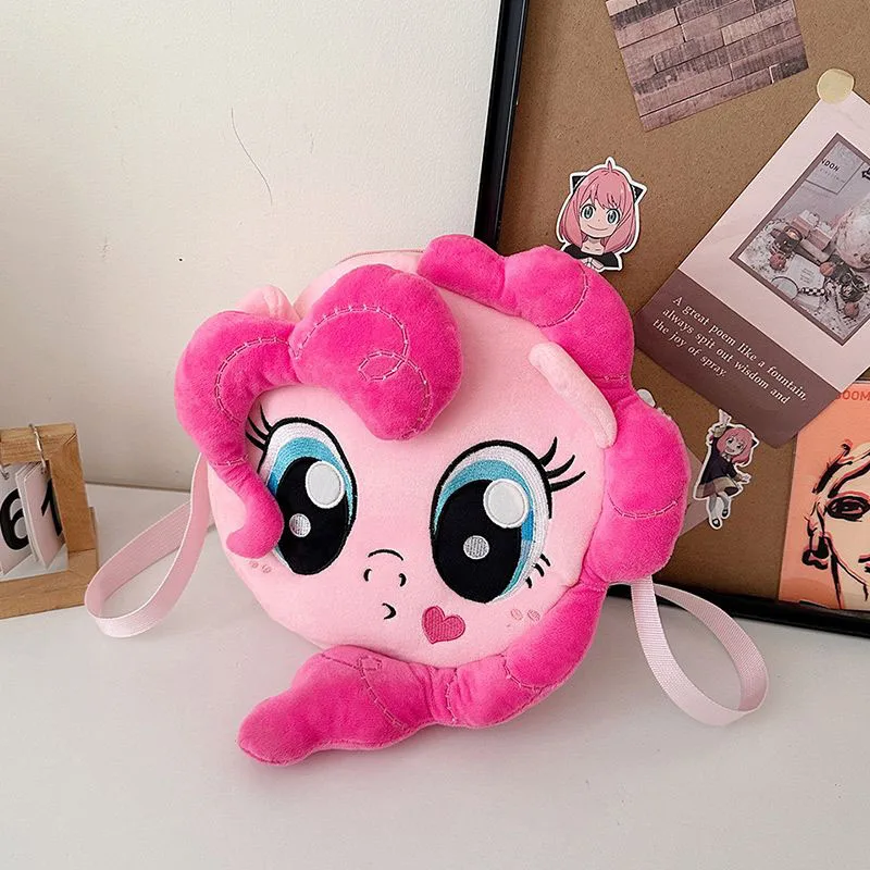 Фото Сумка через плечо My Little Pony Pinkie Pie, большая вместительная сумка через плечо с героями мультфильмов Kawaii, аксессуары для косплея, аниме-аксессуары, идеальные подарки для девочек №5