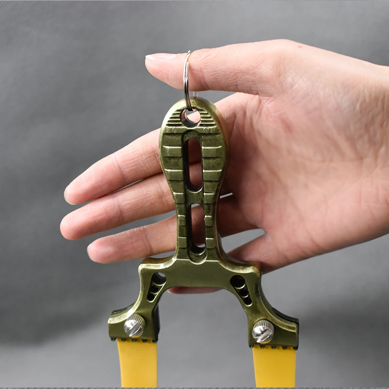 Рогатка Из бронзового металла для охоты стрельбы игрушка отдыха портативная