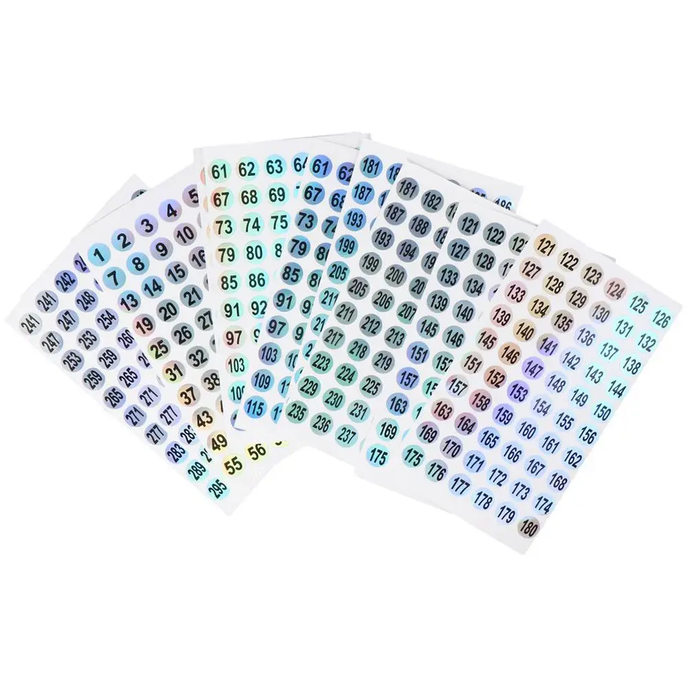 Наклейки с цифрами 10 листов 0 39 дюйма от 1 до 300