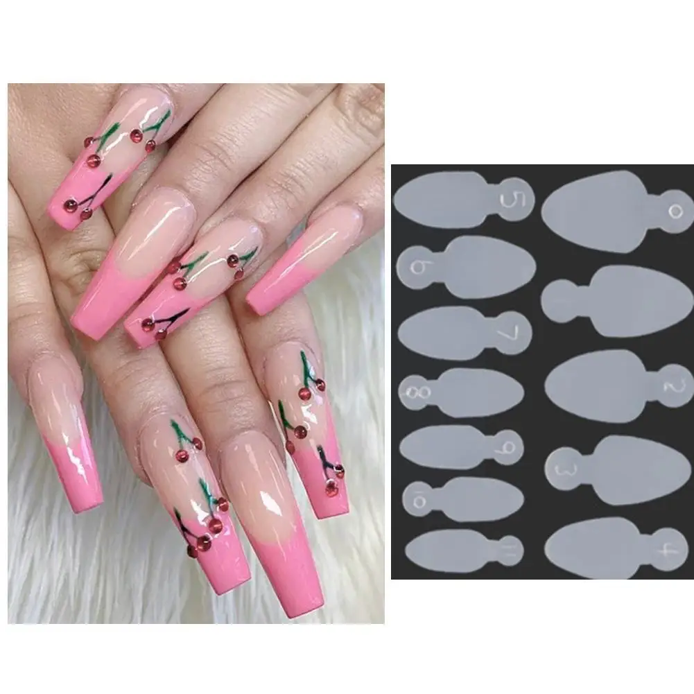 

1 Kit Dual Nail Forms False Tips For Gel Extension Quick Building French Nails Mold Soft Silicone Pads Manicure Tools K4H9