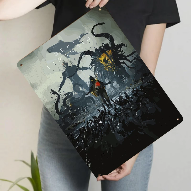 Фото Death Stranding Game Art Металлическая жестяная вывеска Гостиная Кабинет Настенный декор Украшение дома Плакат №3