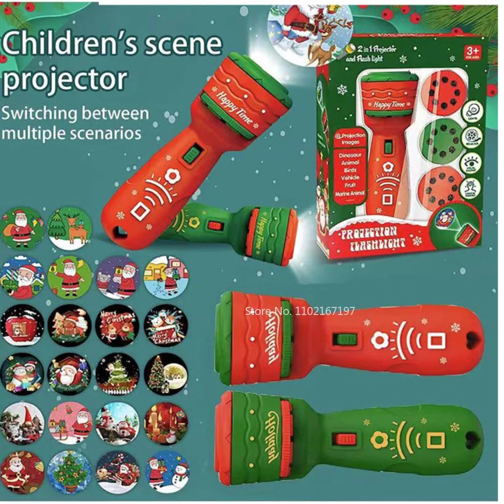 

Kids Christmas Gift Star Lamp Projector Fun Dinosaur Pattern Lighting Luminous Flashlight Puzzle Early Education Luminous Toys