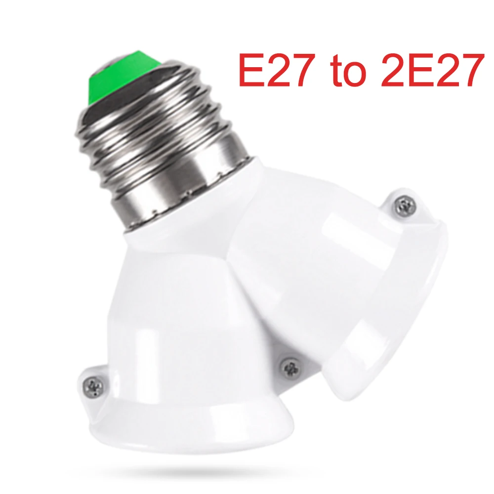 

E27 TO 2E27 Adapter Distributor Plug LED CFL Light Bulb Lamp Adapter Suitable For Bedroom Living Room WC Stage Studio Corridor