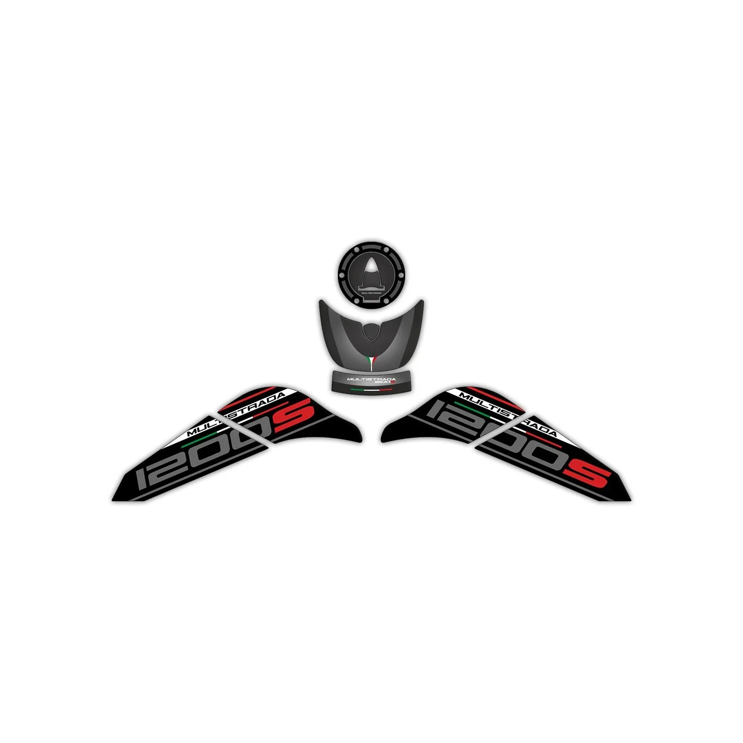 

GP Composite Multistrada 1200 S, совместим с защитой от царапин, полоса Декаль Tank Pad 2015-2018