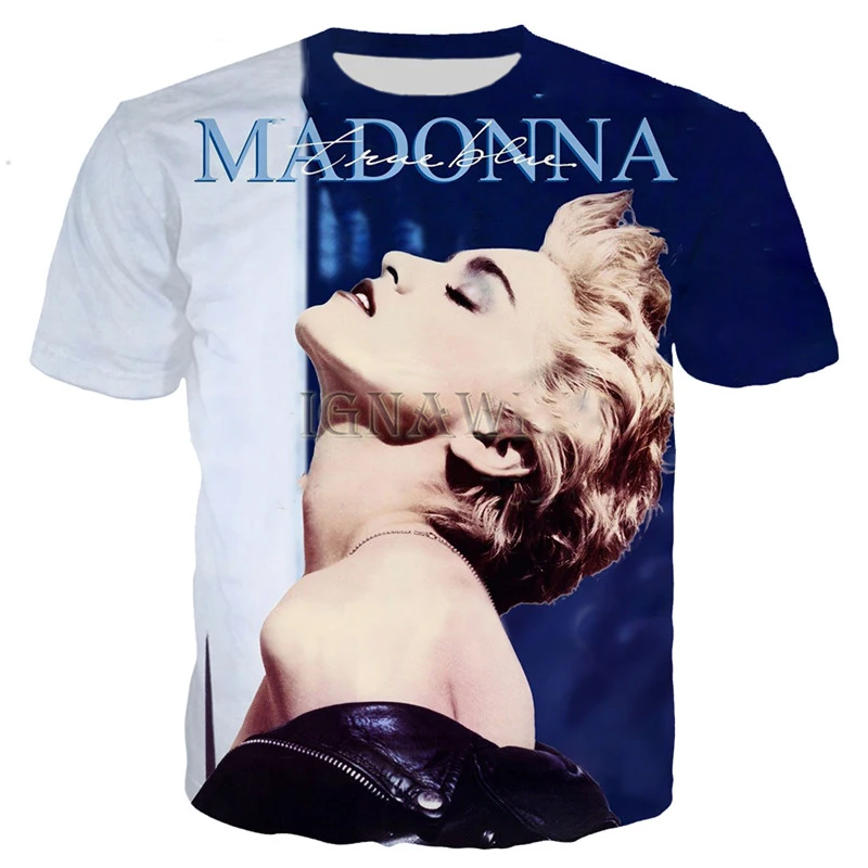 

2022 New Fashion Casual Harajuku Style T-shirt Men And Women Pop Singer Madonna 3d Printing T-shirt Street Style Oversized Loose