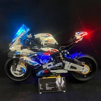 42130 led kit technical motorcycle car model m 1000 rr motorbike building blocks city racing vehicle toys boy children gifts