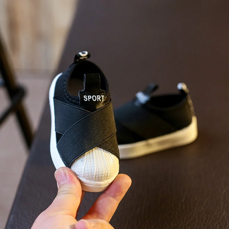 

Детская обувь, детская обувь, детская дышащая эластичная обувь из ткани, детская спортивная обувь с ракушками на голове, модная обувь