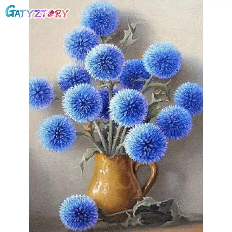 

GATYZTORY Diamond Painting Flowers Diamond Embroidery Cross Stitch Full Set Diamond Embroidery Decor Home Sale Art