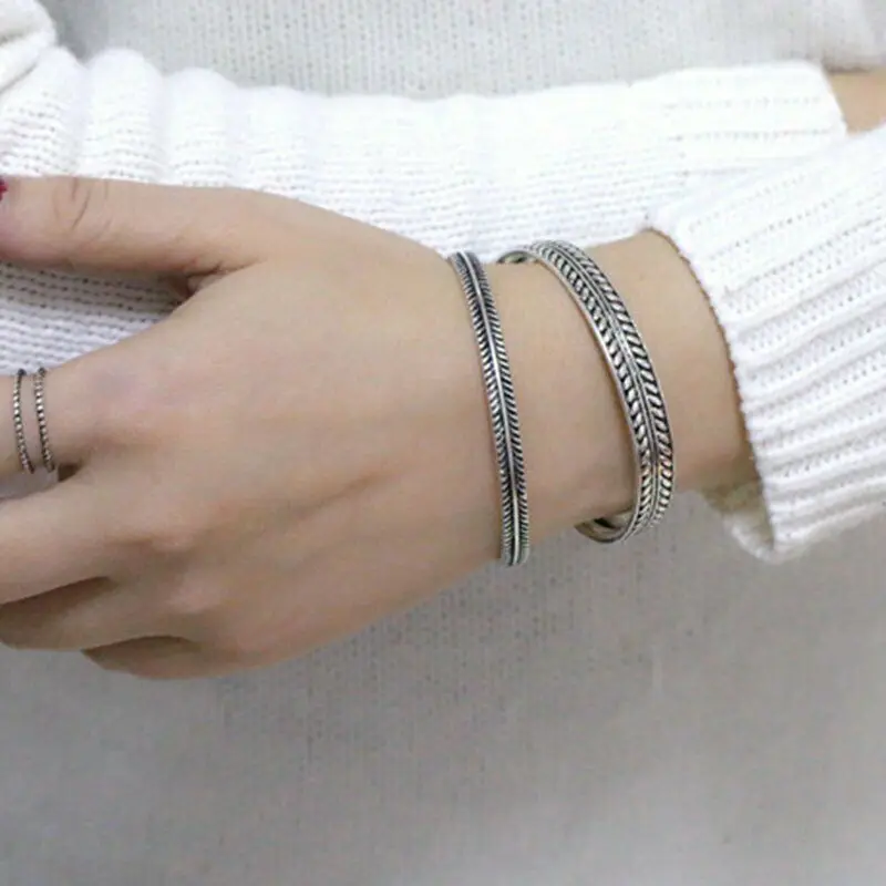 

Punk Men Silver Color Double Strand Rollo Chain Charm Bracelet Fashion Metal Pendant Bracelet Lobster Claw Clasp Closure