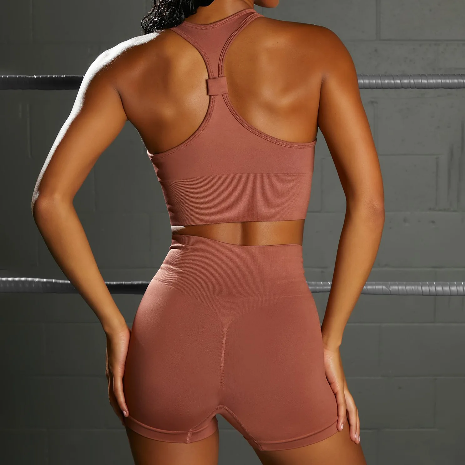 Seamless Women Tracksuit Yoga Set Workout Sportswear Gym Clothing Fitness Long Sleeve Crop Top High Waist Leggings Sports Suits