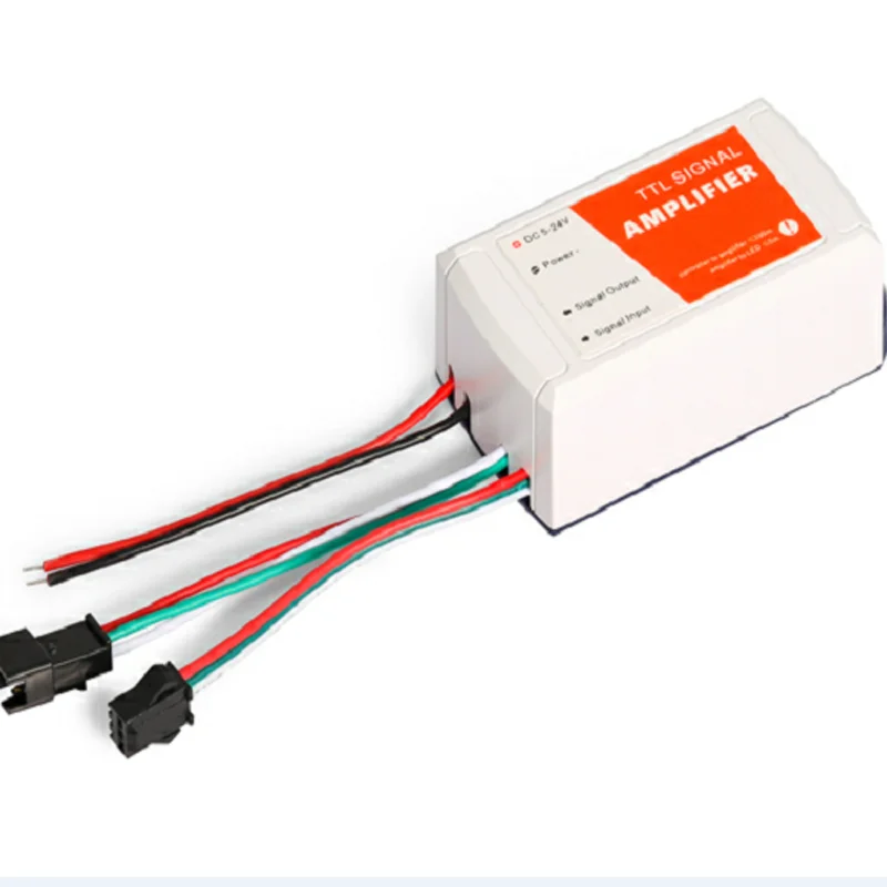 1CH Signal Repeater SPI Signal Amplifier DC5-24V Optical Isolation TTL  RGB LED Strip Signal Enhancer Extend 200m