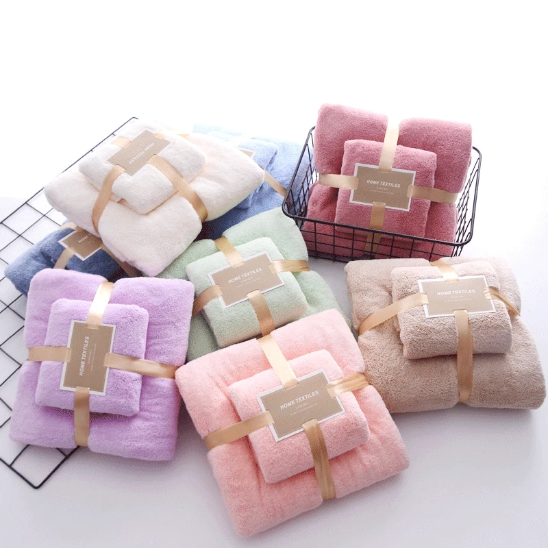 

70X140CM Coral Fleece Absorbent Hair Swimming Face Hand Bath Towel Sets Microfibre Towels Bathroom Towels Microfiber Towel Set