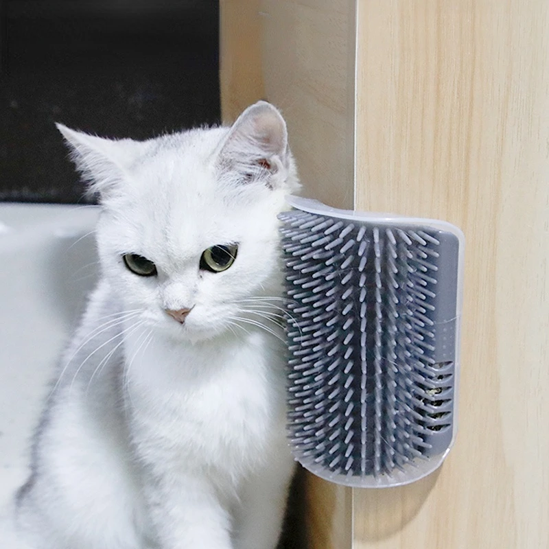 

Cat Self Groomer With Catnip Soft Cats Wall Corner Massage Cat Comb Brush Rubs The Face With A Tickling Comb Pet Grooming Supply