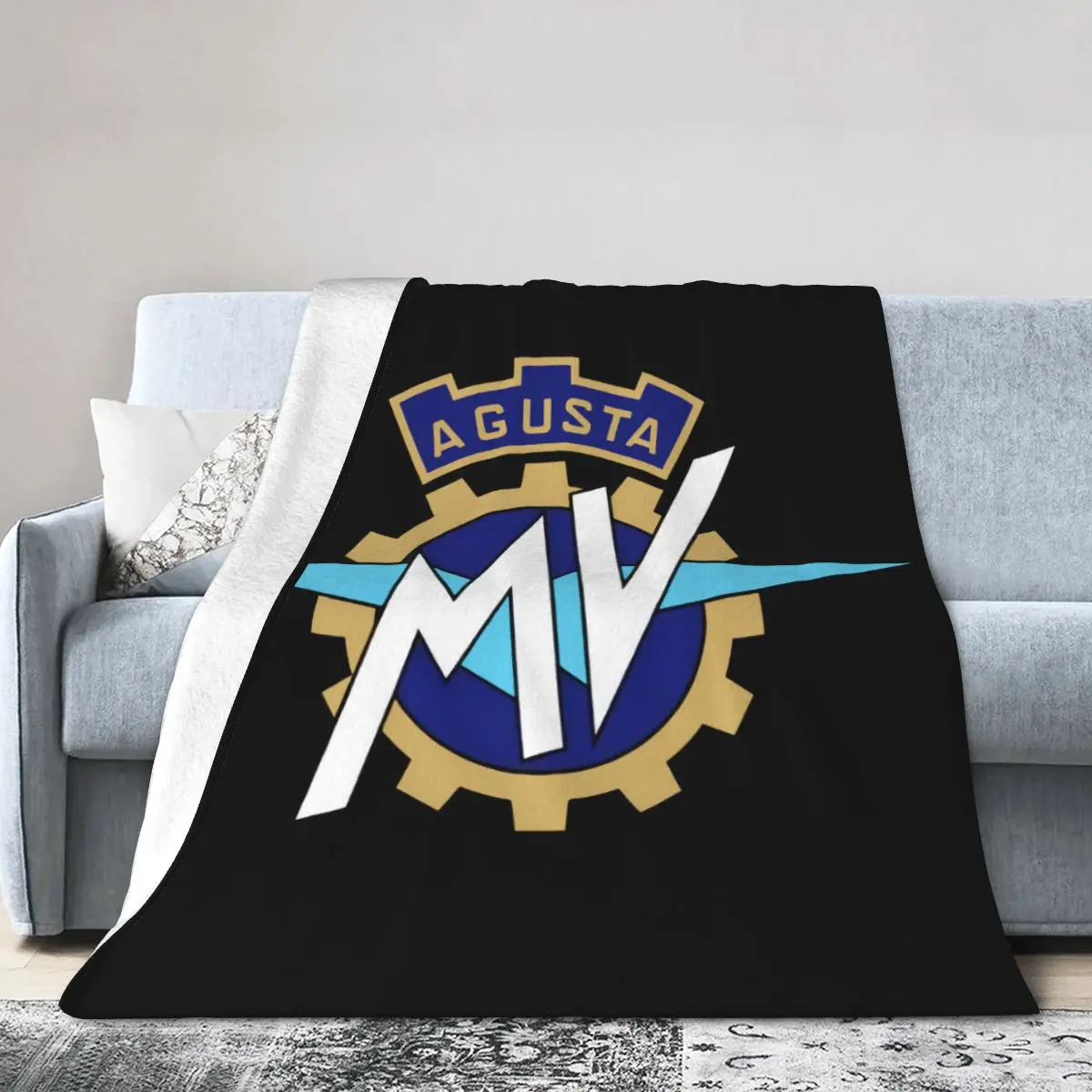 

Biker Motorcycle Mv Augusta Italy Logo Blanket Bed Picnic Blanket Bedspread Ultralight Throw Blanket Minimalist Dirty resistant