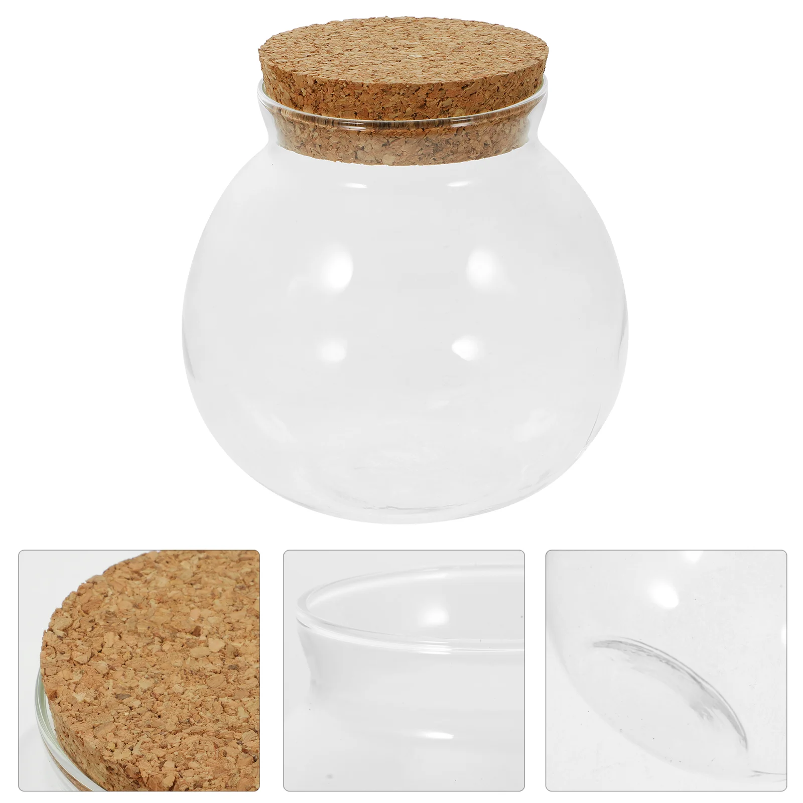 

Glass Containers Pots Plants Ecological Bottle Cork Fish Tank Microlandscape DIY Oak Terrarium Lid