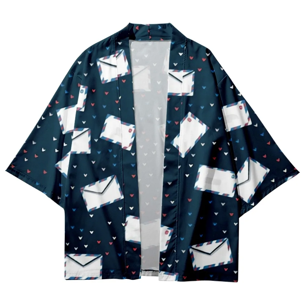 

Крутое кимоно с надписью love, мужской свободный Пляжный топ с коротким рукавом, кимоно, мужская мода