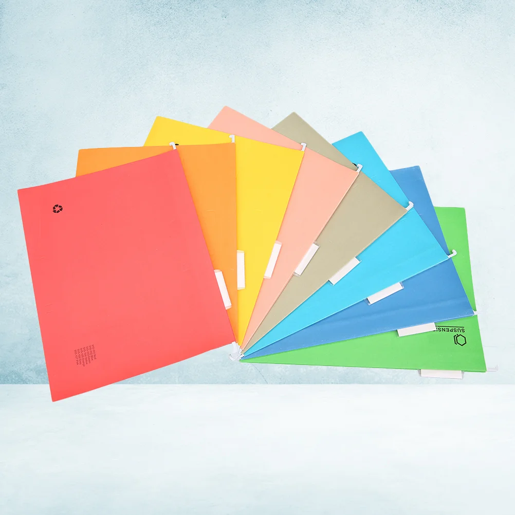 

8Pcs File Holders Bright Color Safe Hanging File Holder Organizer Suspension Folder for Office Home