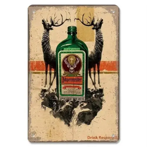 

Винтажная жестяная вывеска Jägermeister