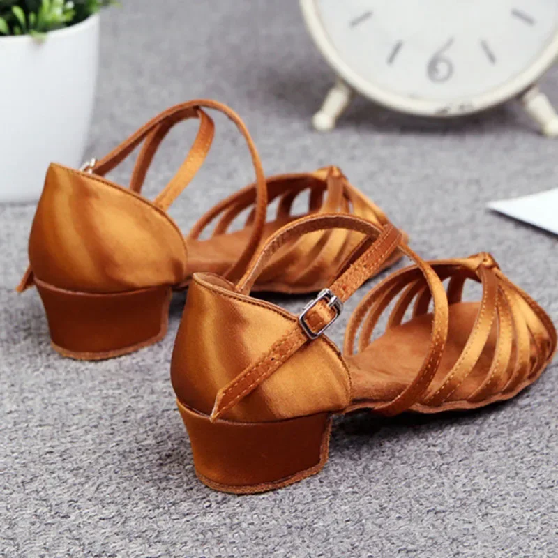 Танцевальная обувь женская для бальных танцев детская латинских атласная танго