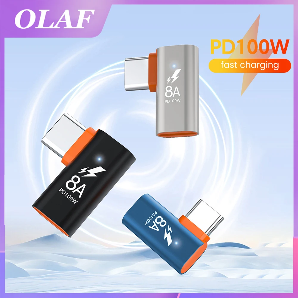 Адаптер PD100w со штекером Type-C на гнездо Lightning конвертер для быстрой зарядки и