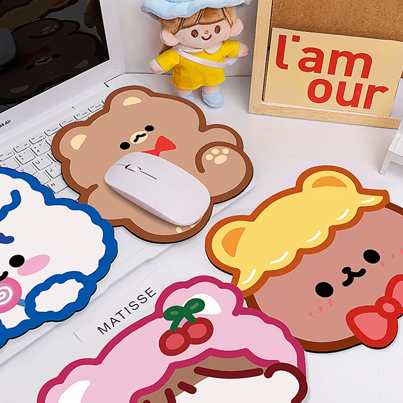 

1PC Cute Bear Non-Slip Soft Mouse Pad Office Suppliers Decor Accessories Office Desk Mats