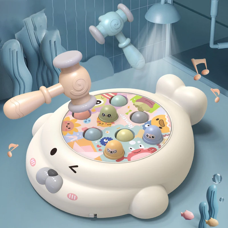 

New Whack-a-mole Montessori Kids Desktop Toys With Light Music Early Education Parent-child Interaction Table Games Gifts