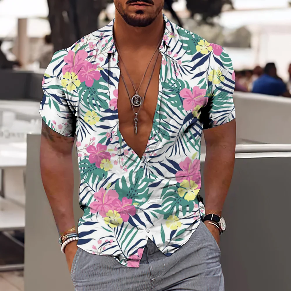 Рисунок 2 - Рубашка мужская с цветочным принтом