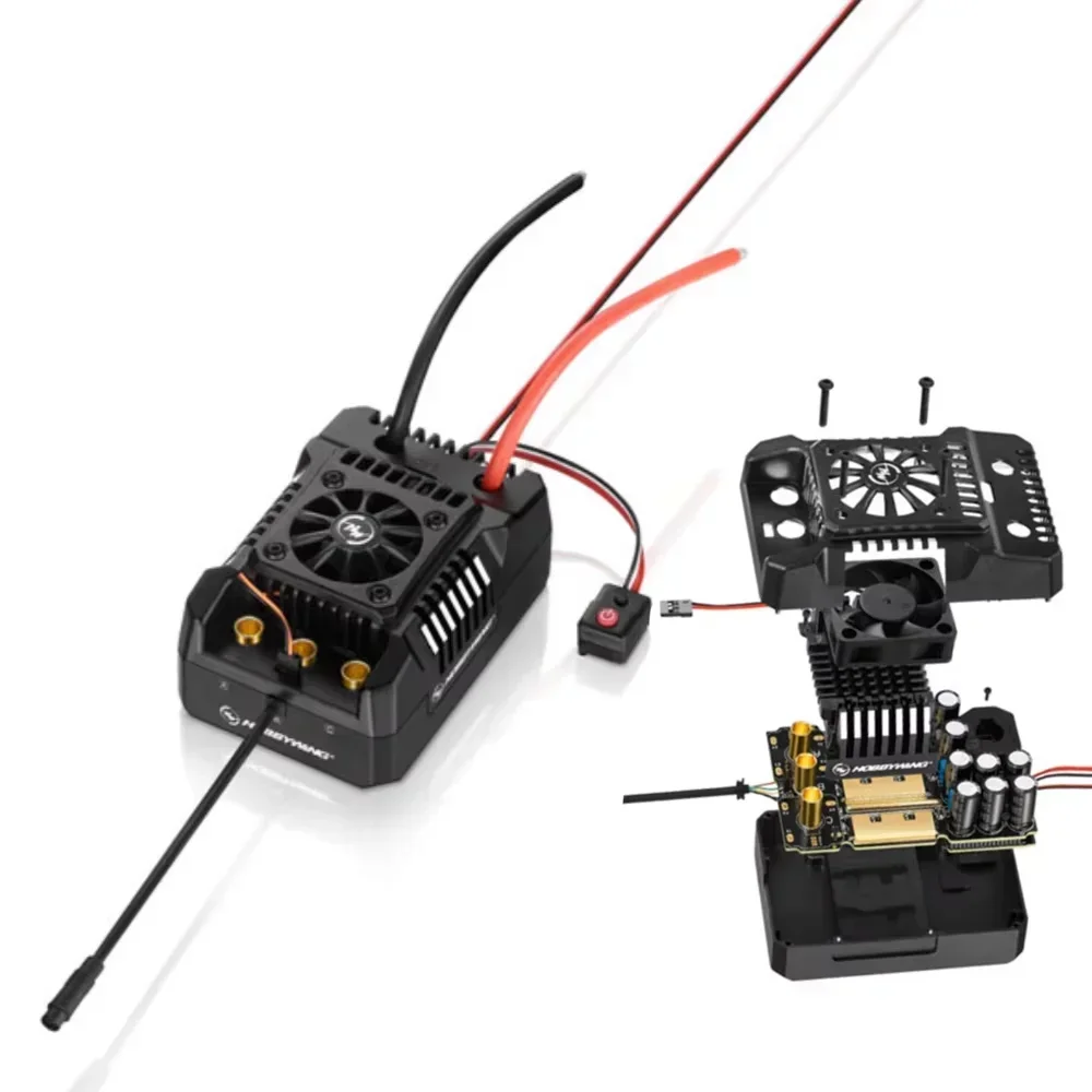 Фото Комплект VoltSHobbywing EZRUN MAX4 HV 300A ESC 70125SD 560KV, сенсорный мотор 6-12S для радиоуправляемых грузовиков и автомобилей масштаба 1/5, высокомощные комплектующие №3