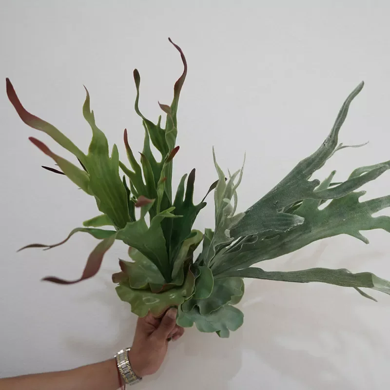 

2022 Artificial Antler Ferns Leaf Plant Simulation Rattan Leaves Branches Green Plant Ivy Leaf Home Wedding Decor