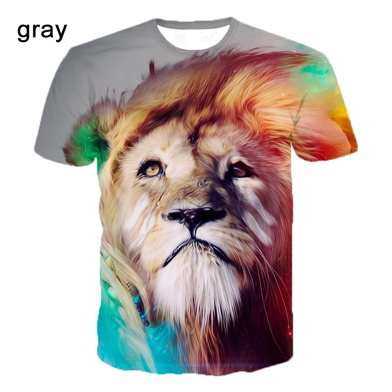 

Властная Мужская футболка Лев 3d 2022