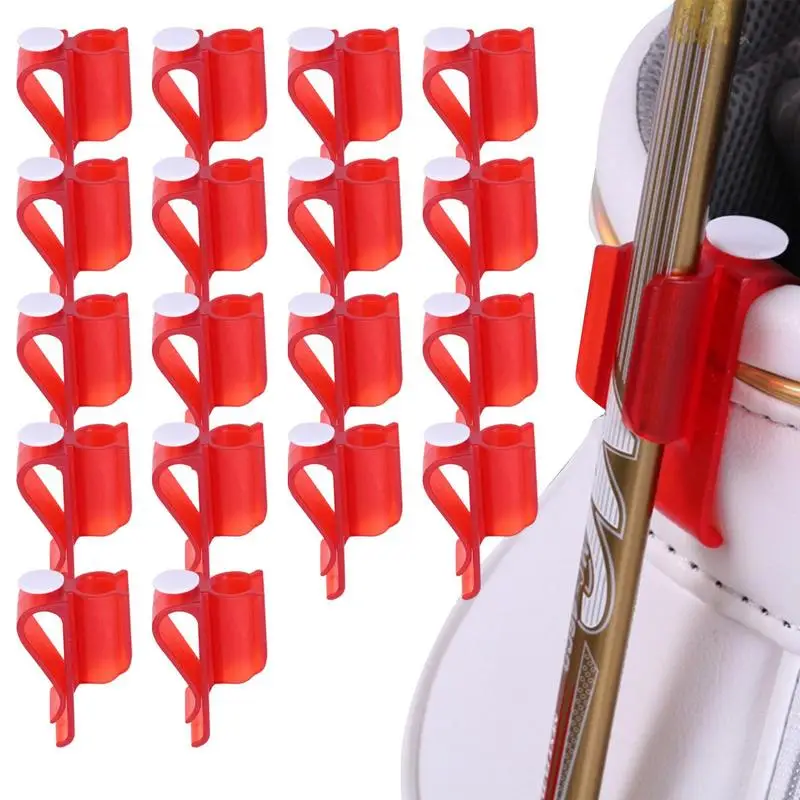 Golf Bag Putter Holder Red Plastics Putting Clips For Golf B