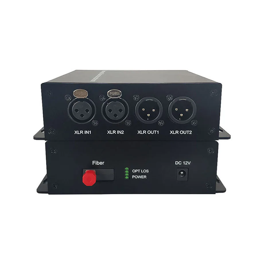 

Audio fibre extender 2-ch bidirectional xlr audio over fiber balanced fiber optic audio transceiver