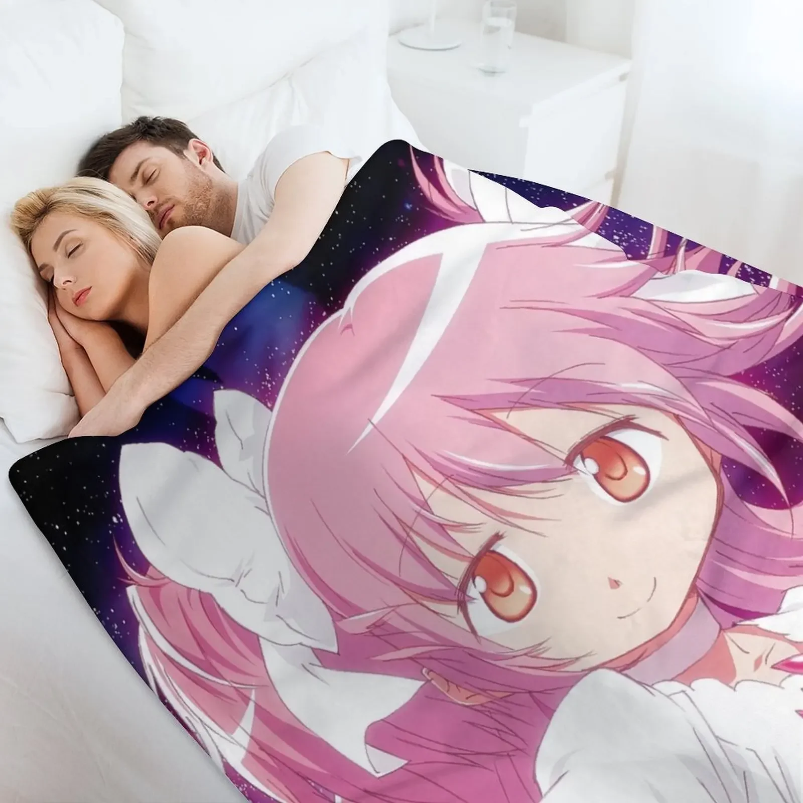 Плед godoka мягкое теплое одеяло в клетку для косплея аниме одеяла