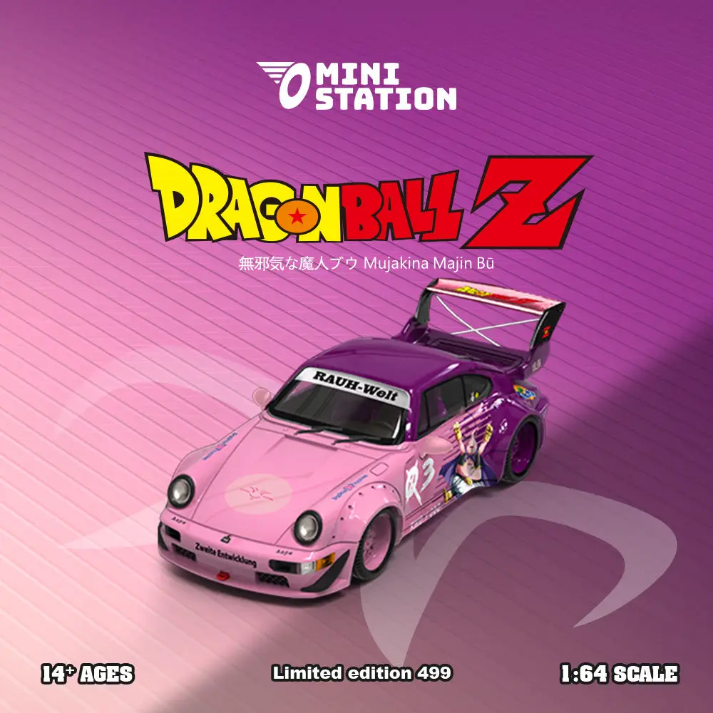 Модель автомобиля Mini Station 1:64 RWB 964 Dragon Ball Edition модель из сплава ограниченная