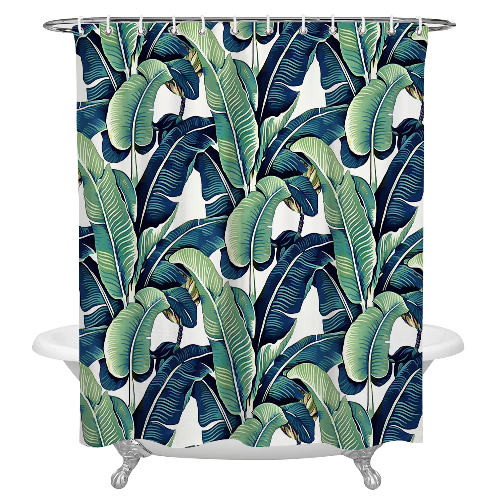 

Tropical Palm Leaves Shower Curtain Waterproof Polyester Bath Curtain Home Decoration Bathroom Accessory Curtain
