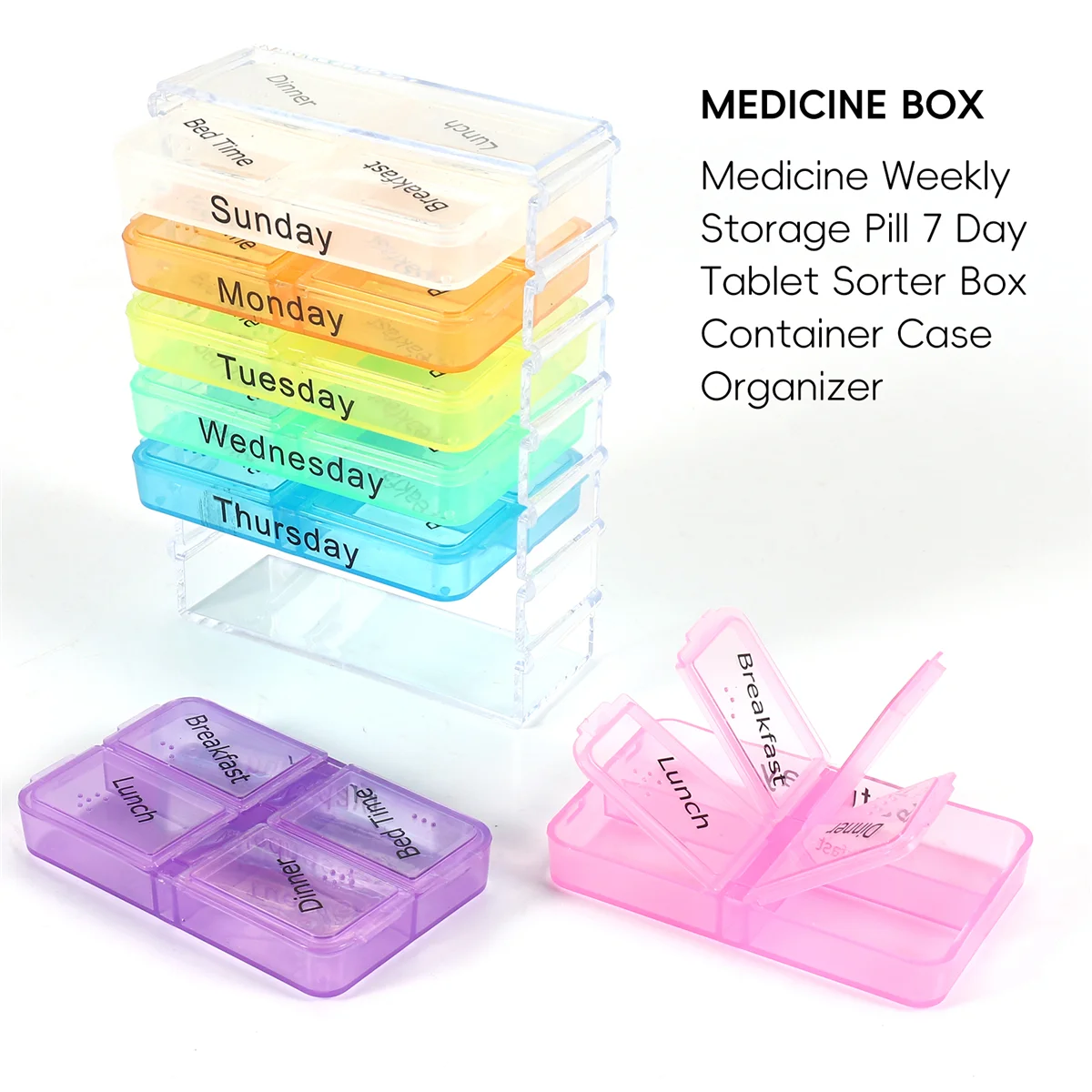 Контейнер-органайзер для лекарств и еженедельных таблеток