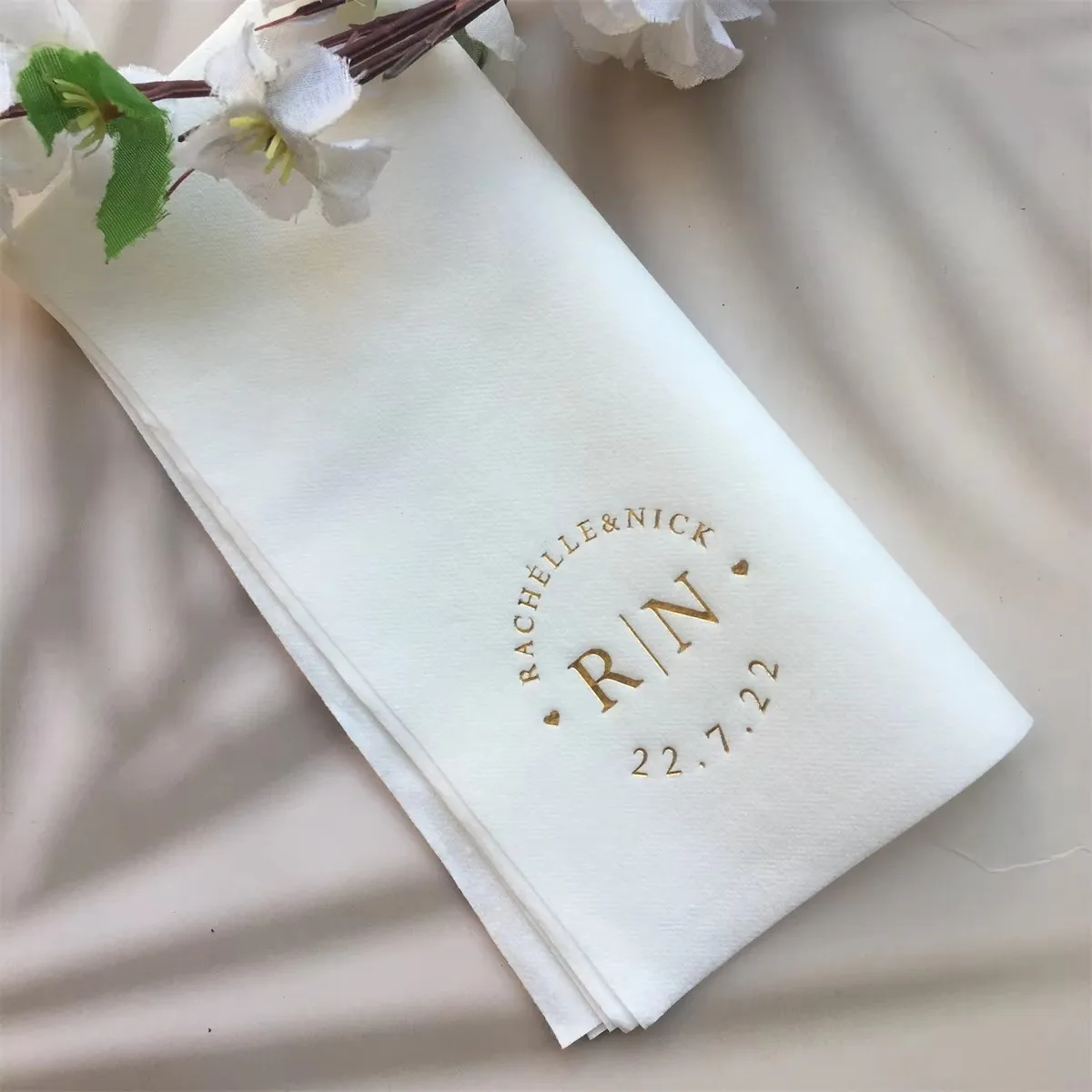 Персонализированные бумажные салфетки Bedruckte Servietten Hochzeit персонализированные