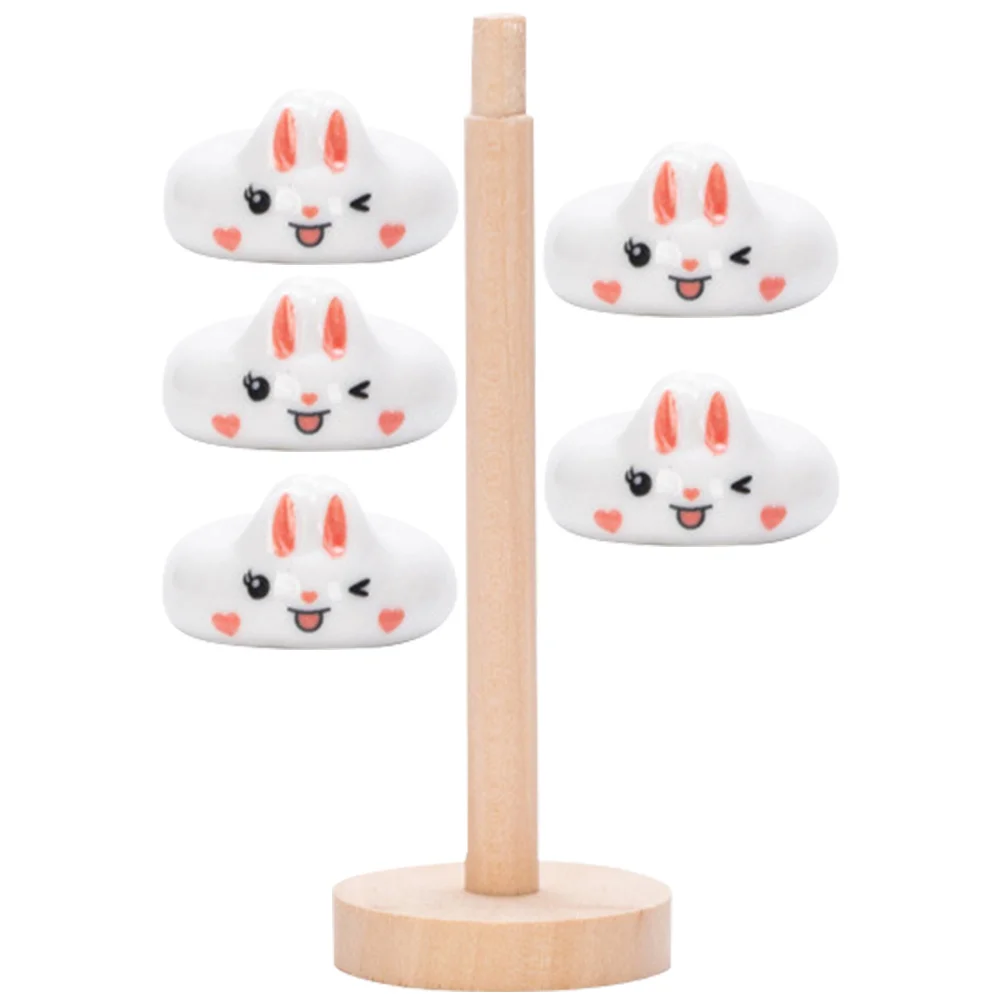 1 Set Ceramic Rabbit Chopsticks Rest Holder Dining Room Chopsticks Rest
