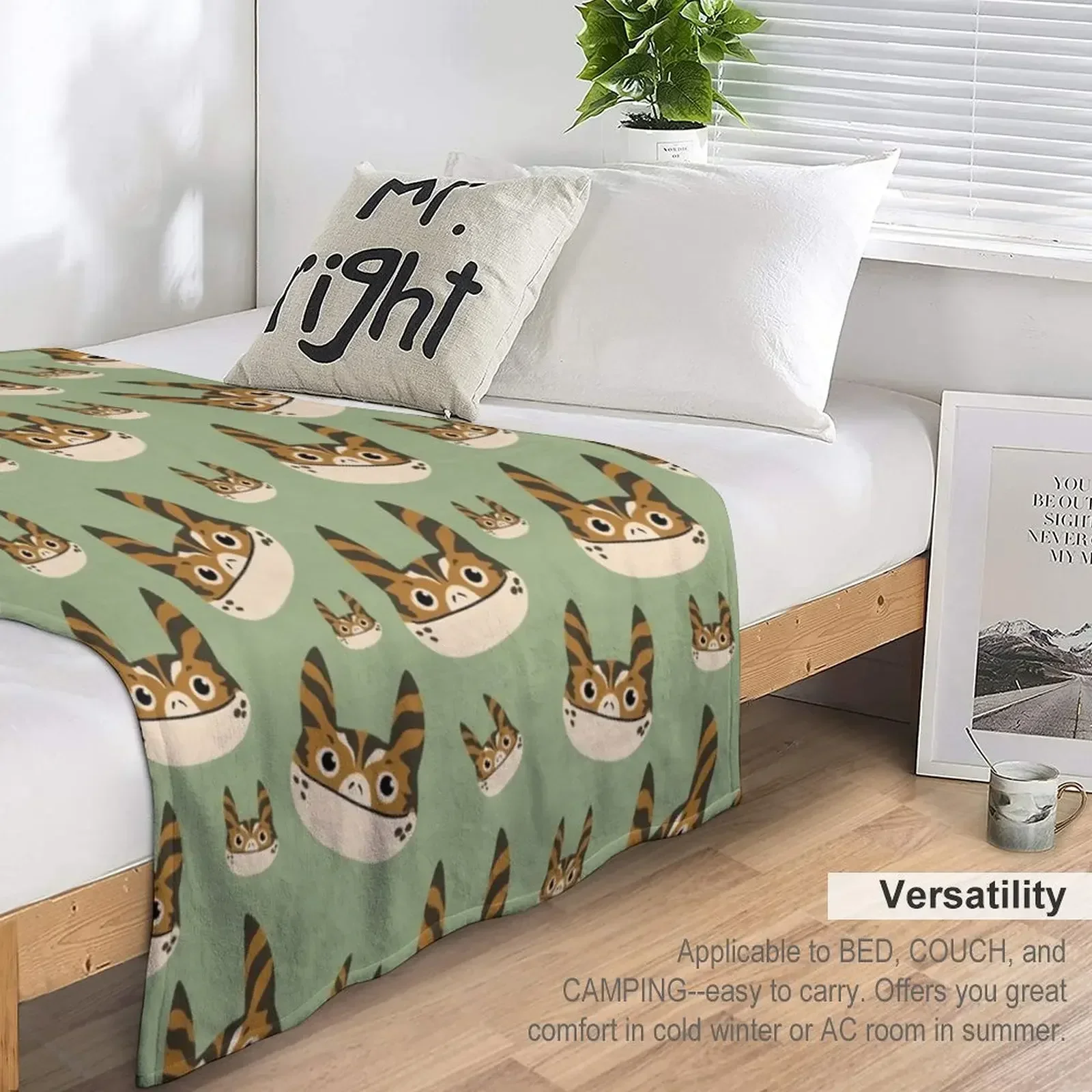 Одеяло с рисунком ледяного кота мягкий большой диван теплые зимние одеяла