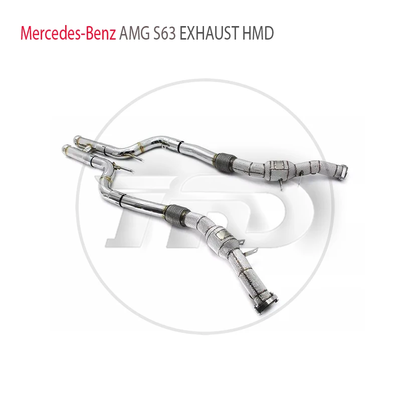 

Выхлопная система HMD, высокопроизводительная труба потока для Mercedes Benz AMG S63 W222 5,5 T, без каталитического конвертера, гоночная труба