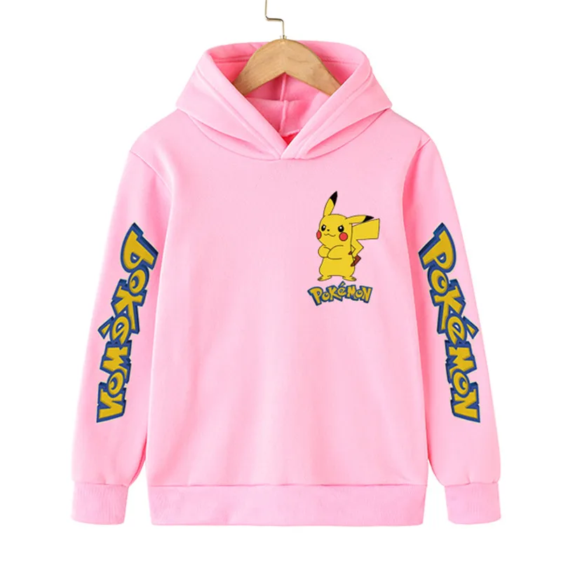 Children Costume Pokemon Anime Spring Boy Hoodie Kids Clothes Funny Pokémon Series Hoodies Teen Girls 3-14Y Baby Boys Sweatshirt |