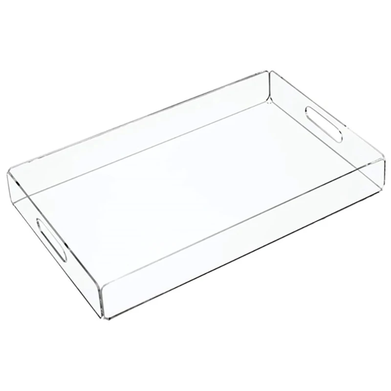 

Transparent Acrylic Tray Acrylic Snack Plate Multifunctional Storage Plate Bathroom Towel Tray