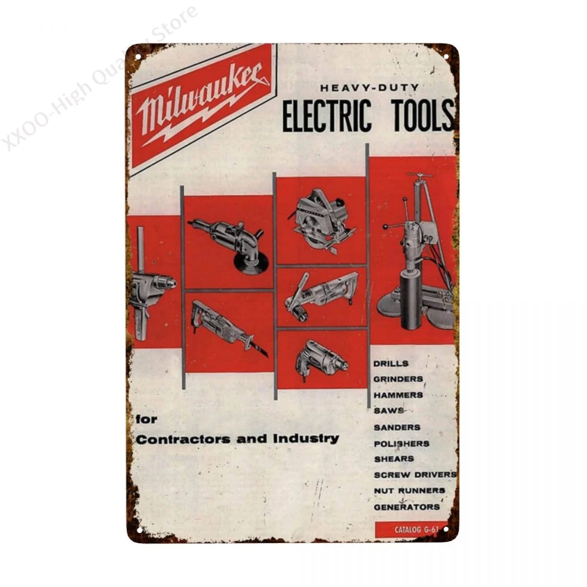 Оловянные знаки Cooltin Milwaukee электроинструменты для мастерской рекламная