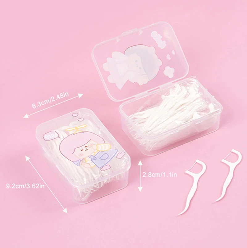 

50 шт., портативные зубные палочки с коробкой