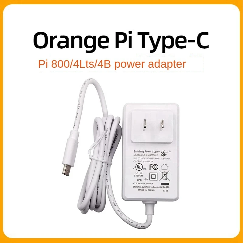 

5V 4A Micro-USB Power Supply Adapter For Orange Pi 800/Pi 4 LTS/Pi 4B Micro-USB Type C Power Charger