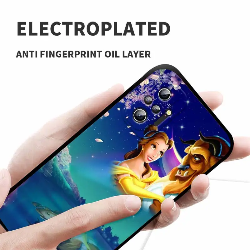 Чехол Art Beauty and the Beast для Xiaomi Redmi Note 11E 11S 11 11T 10 10S 9 9T 9S 8 8T Pro 5G 7 5 черный силиконовый