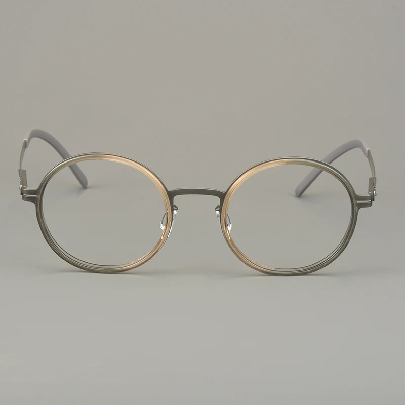 Немецкие очки с круглой оправой без винтов Oroshi для мужчин и женщин ацетатные