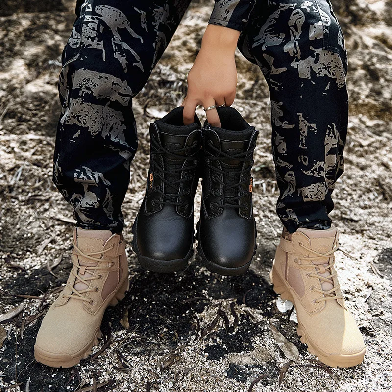 Cycling City Camping Hiking Shoes Outdoor Hiking Adventure Desert Boots Land Training High Top Men's Boots Men's Combat Boots