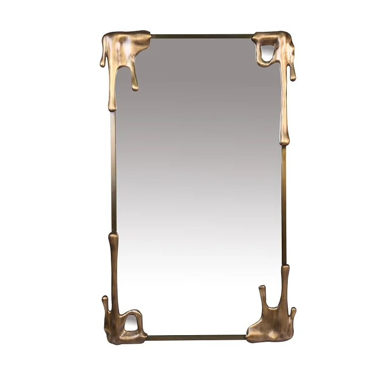 

Modern Luxury Bronze Drawing with Stainless Steel Hanging Mirror